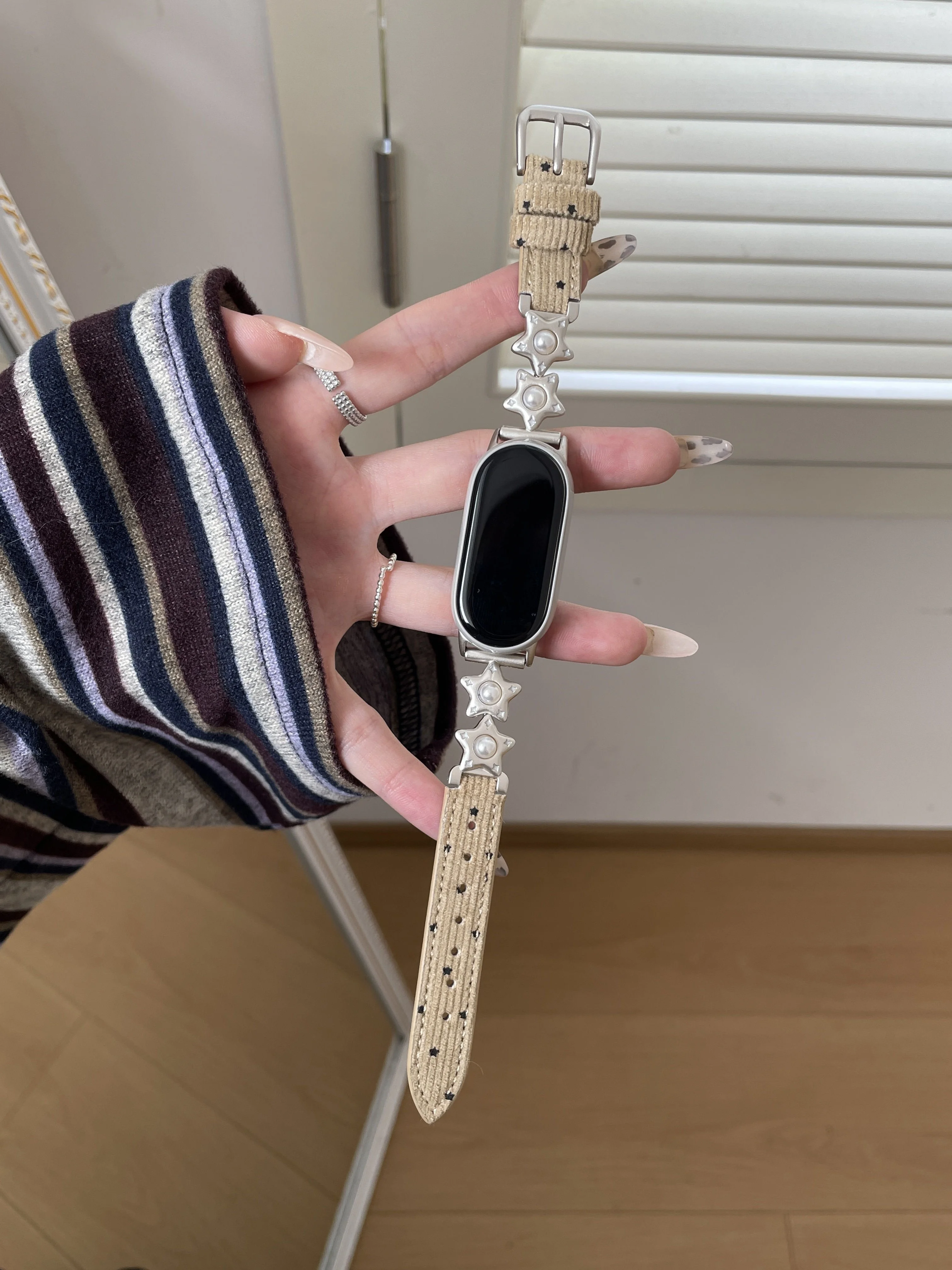 

Pearl Star Corduroy Strap Suitable Xiaomi Band 8Pro/9Pro，For Mi band 3/4/5/6/7，8/8NFC/9/9NFC/10/10NFC，For Redmi Watch5/4/6