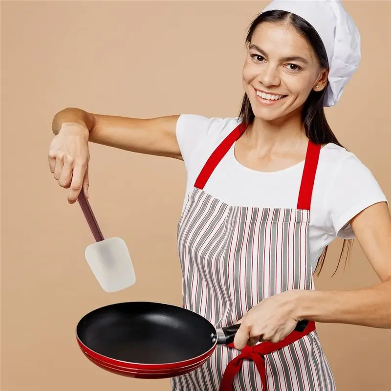 J1UL1N 3PCS Spatulas Silicone Heat Resistant Rubber Scraper Spatula 10 Inches, Kitchen Use B