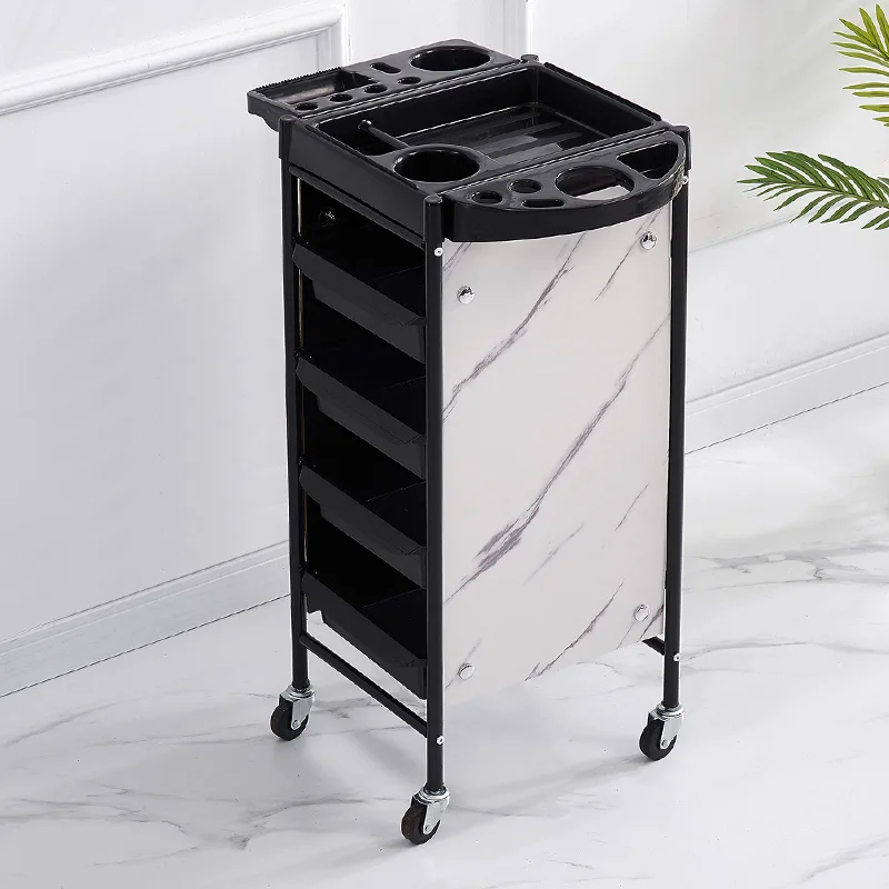 Wheels Makeup Salon Trolley Hairdresser Cosmetic Luxury Modern Salon Trolley Work Carrinho Auxiliar Salon Furniture RR50ST