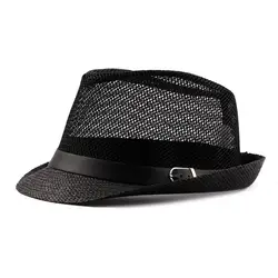 Mężczyźni Kobiety Panama Hat Vintage British Style See through Hollow Out Cowboy Men Mesh Hat Headwear Summer Sun Gorras