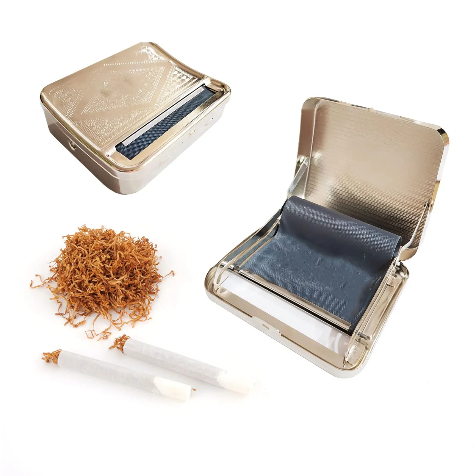 آلة لف المعادن 70 مللي متر/78 مللي متر/110 مللي متر ورقة اليد لفة صندوق مخزن علبة السجائر أداة التدخين عن طريق لف السجائر الخاصة بك