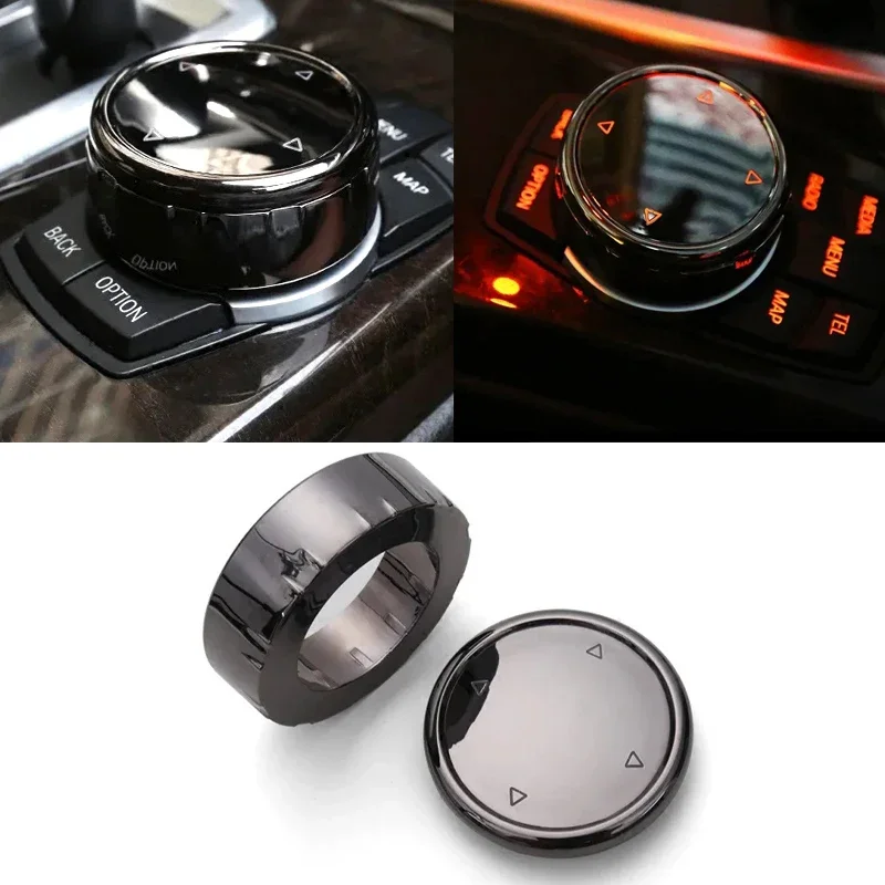 Car Multimedia Button Cover Trim Knob Sticker for BMW F10 F18 F20 F30 F34 F35 F25 F01 F02 F06 For NBT Controller Car Accessories