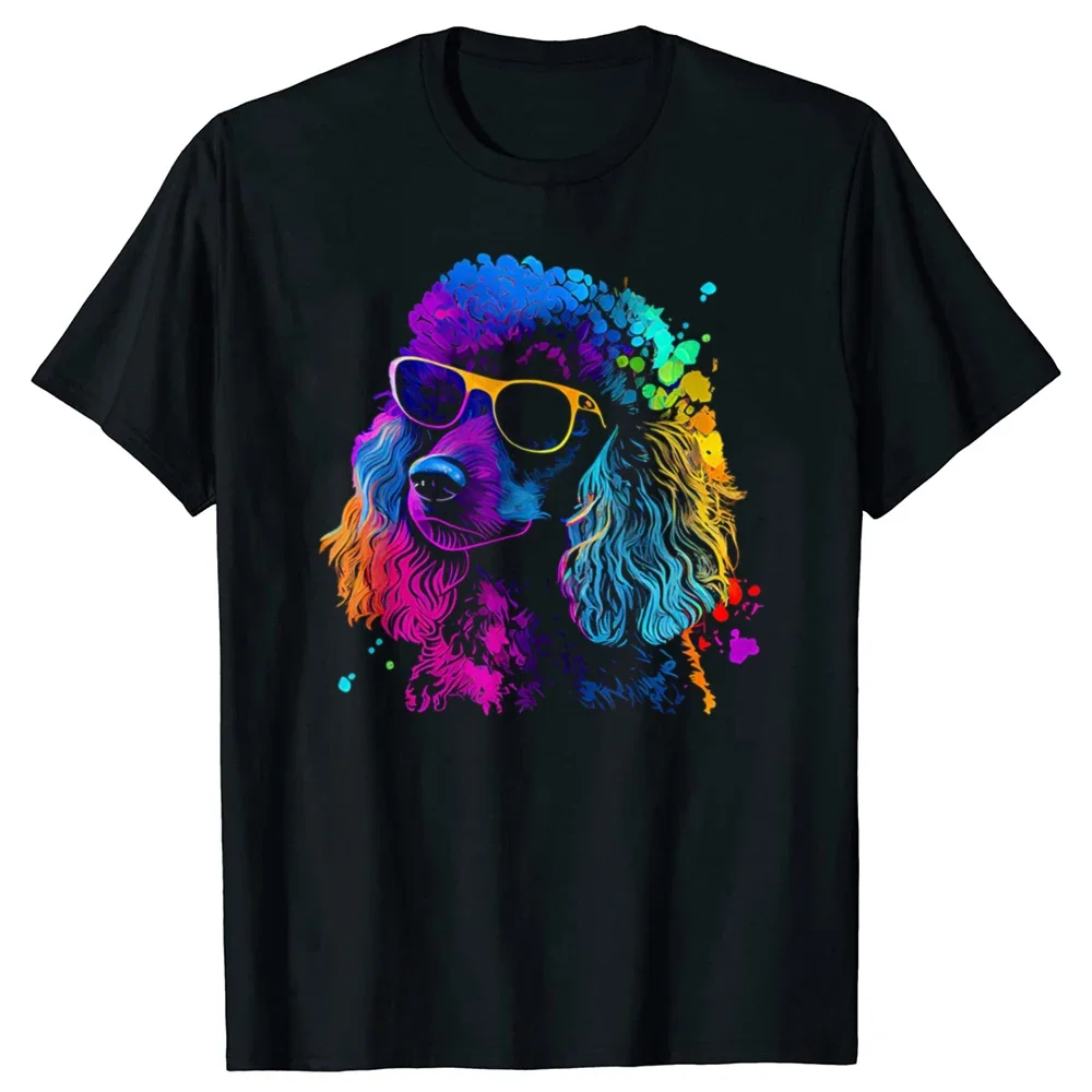 Funny Poodle Dog Party Cute T Shirts Summer Style Graphic Cotton Streetwear Short Sleeve Birthday Gifts T-shirt Mens Clothing