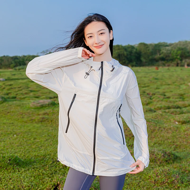 UPF50+ Sunscreen Jacket Outdoor Hiking Camping Fishing Waterproof Windbreaker Multi Pocket Tactical Lightweight Couple Coat