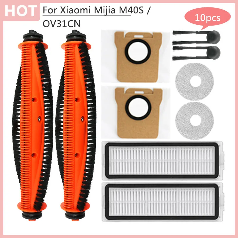 Für Xiaomi Mijia M40S / OV31CN Kehr Staubsauger Tricut Wichtigsten Seite Pinsel HEPA-Filter Mopp Tuch Staubbeutel Ersatzteile