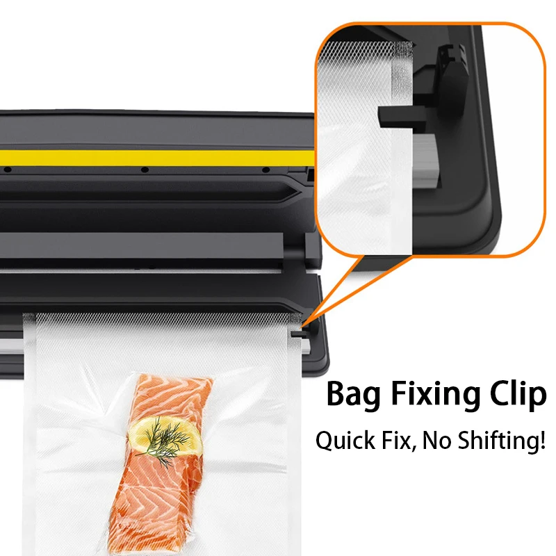 Automatic Vacuum Sealer Machine for Home & Commercial Use Dry & Wet Food Packaging & Preservation Built-in Bag Cutter 5mm Seal view 5