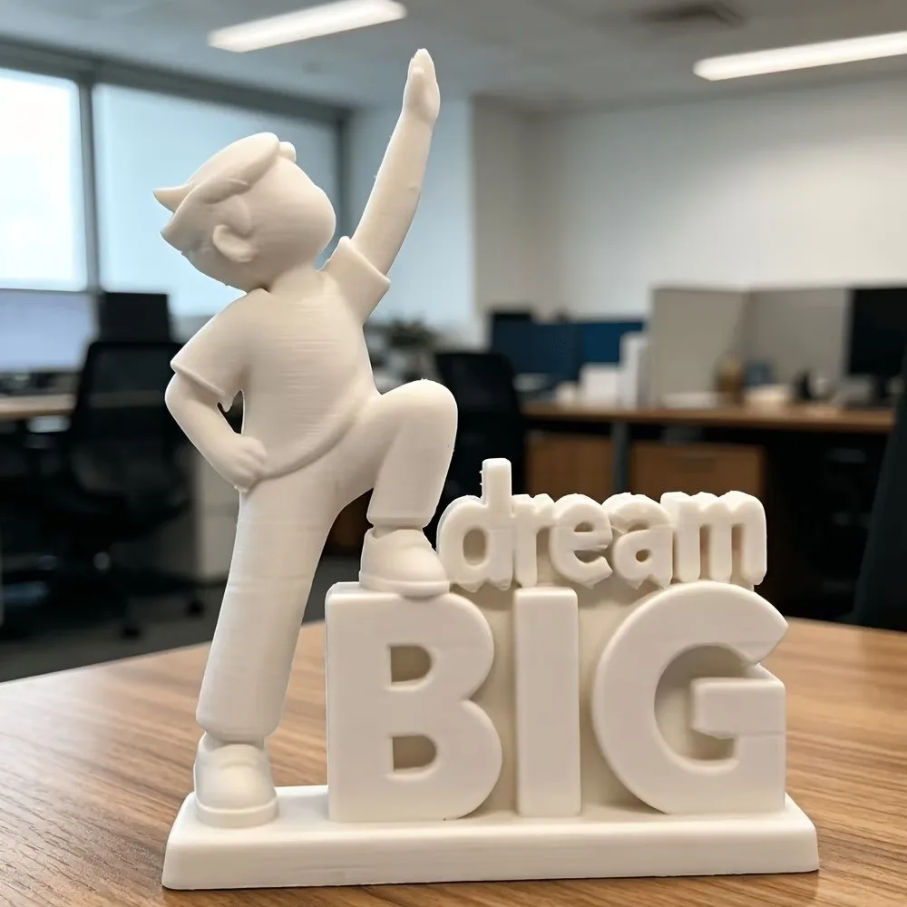 Unique 3D Printed Inspirational Ornaments Big Dream Figurine Encouragement Statue Number Creative Desktop Decor Desk Decoration