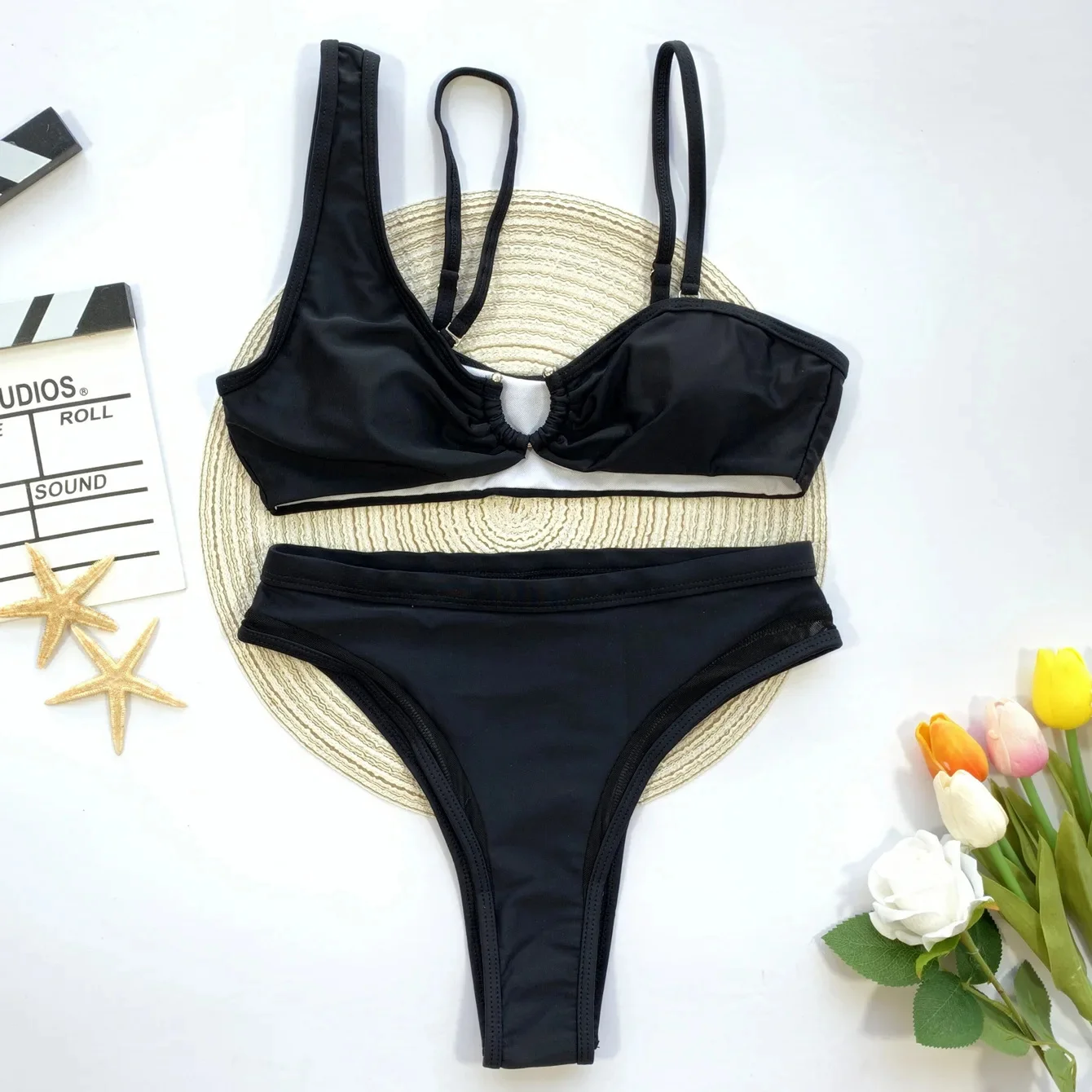 2024 Women Bikini Set Two Pieces Swimsuit Female Beach Separate Swimwear Summer Swimming Beachwear Bathing Suits BKN40