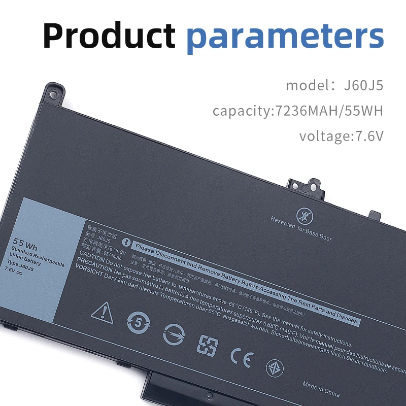 Przenośna bateria SUOZHAN J60J5 do Dell Latitude E7270 E7470 R1V85 MC34Y 242WD