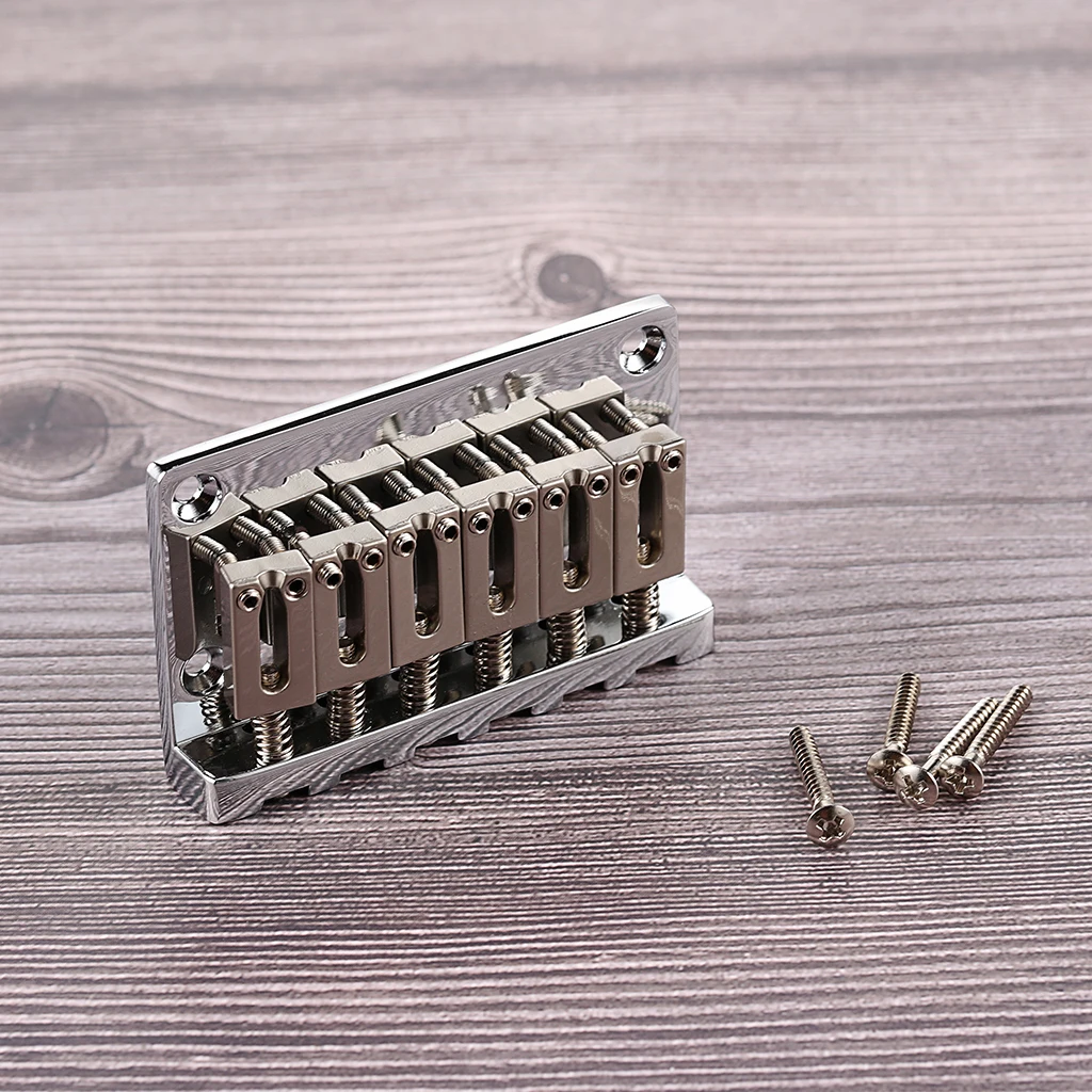 

6 String Electric Guitar Hardtail Fixed Bridge High Stability Solid Steel Saddles for Strat/Tele Style Guitar Parts &Accessories