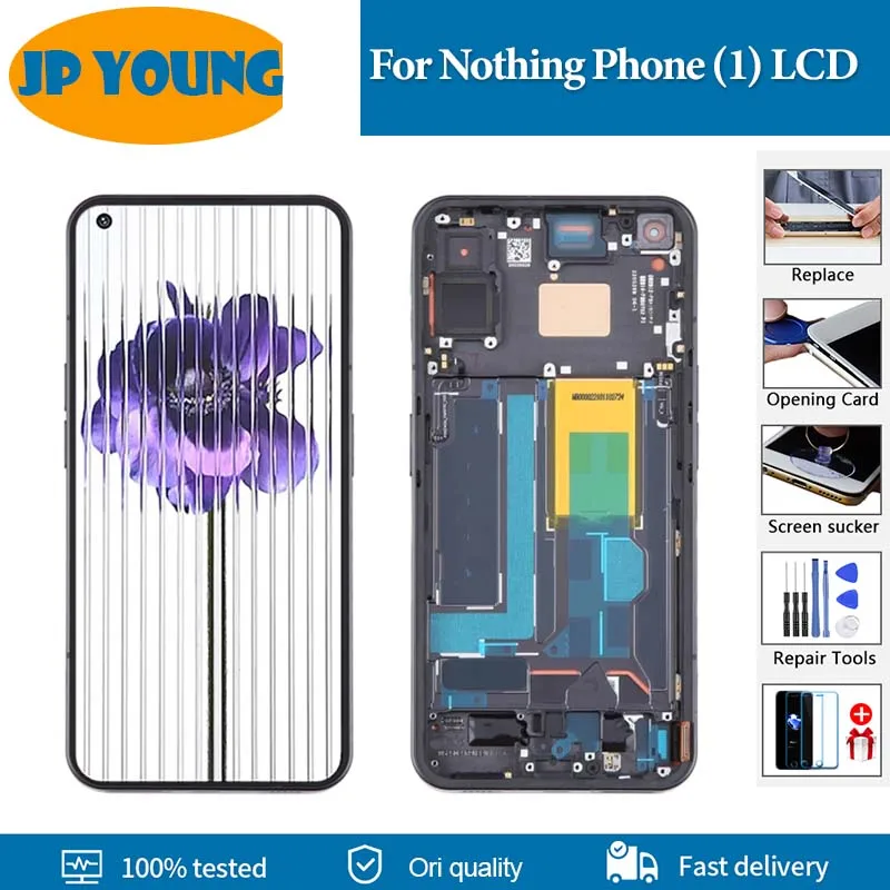 

6.55" Original For Nothing Phone 1 LCD Display A063 Touch Screen Digitizer Assembly For Nothing Phone (1) LCD Replacement Parts