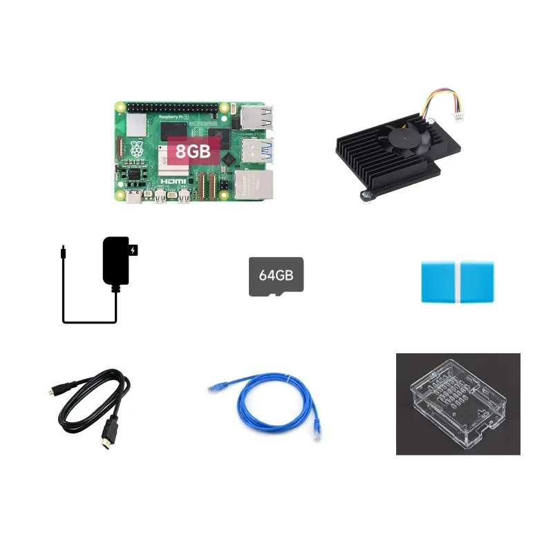 Kit Raspberry Pi 5, opzioni per Kit e RAM da 4GB/8GB, processore BCM2712, CPU quad-core da 2.4GHz con braccio a 64 bit Cortex-A76