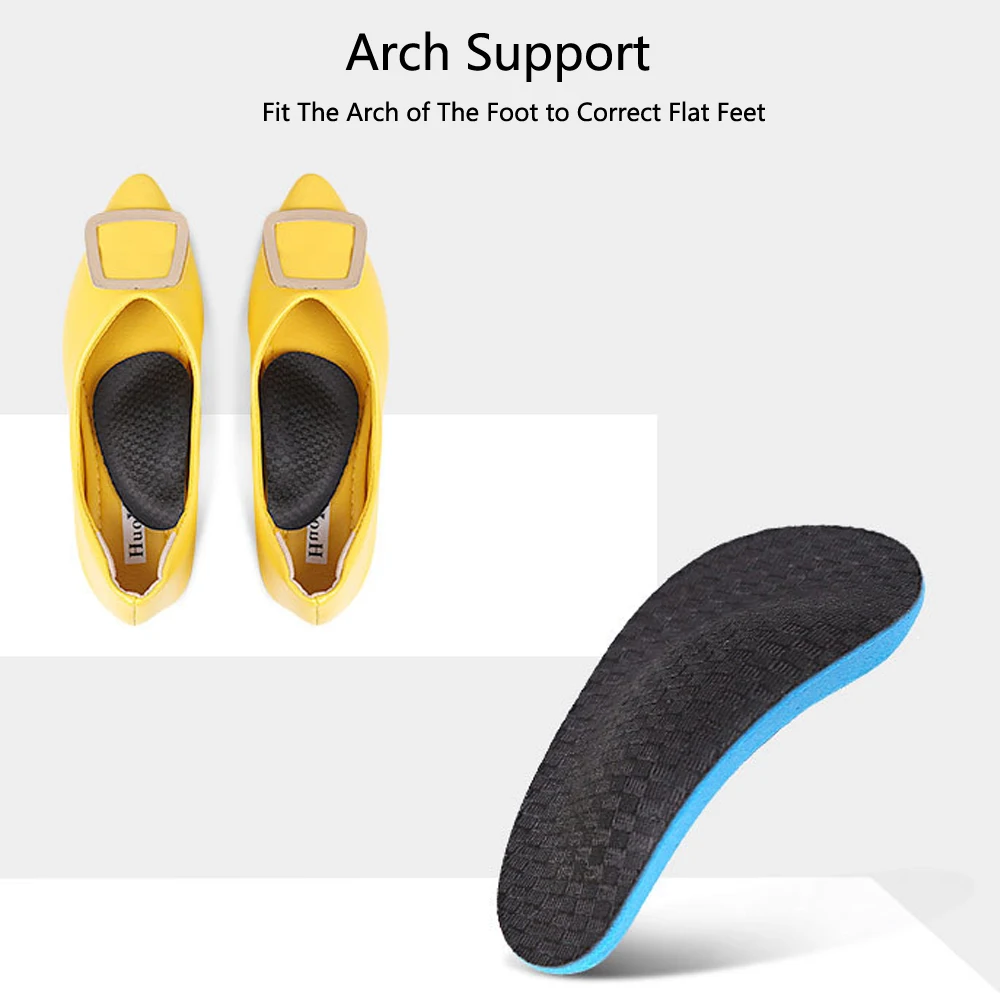 EVA Flat Feet Arch Support Orthopedic Insoles for Shoes Men Women Work All Day Stand Insert Foot Valgus Varus XO Legs Correction