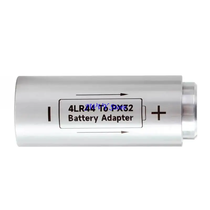 573A 4LR44 to PX32 HM-4N Battery Adapter For Camera Models Utilizes Aluminum Alloy Construction Silver