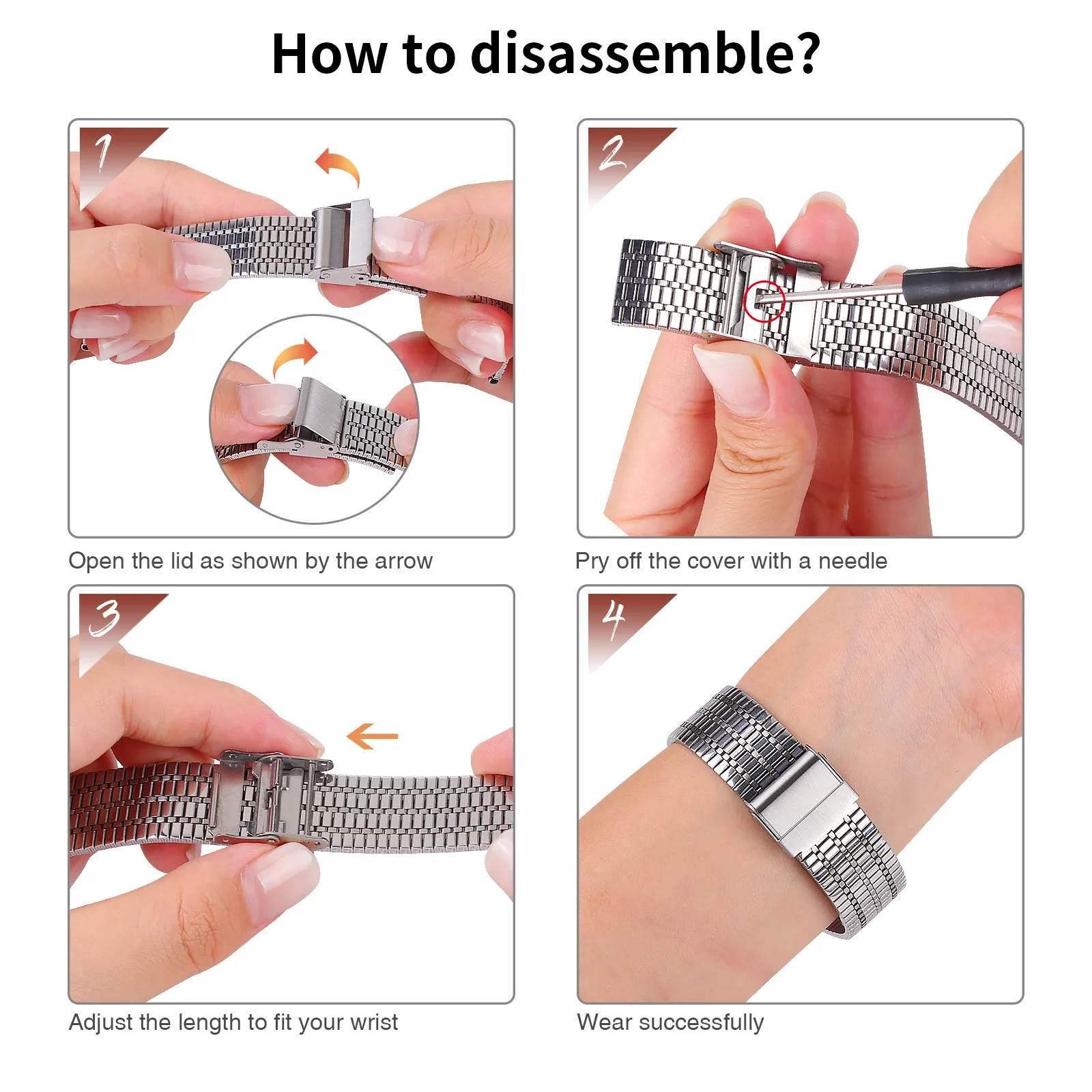 Pulseira de metal de aço inoxidável para relógio Xiaomi, pulseira ativa, pulseira, pulseira, S2, S3, S1Pro