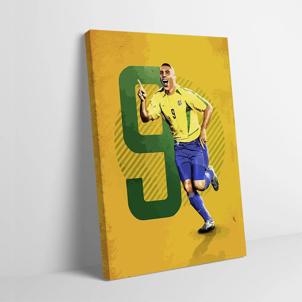 Ronaldo Brazil Soccer Poster Customizable Printed Canvas Painting for Pictures Wall Art Bedroom Decoration Interior Accessories