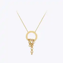 ENFASHION Geometry Disc Chain Pendant Necklace For Women's Collares Para Mujer Stainless steel Gold Color Stylish Jewelry 3427