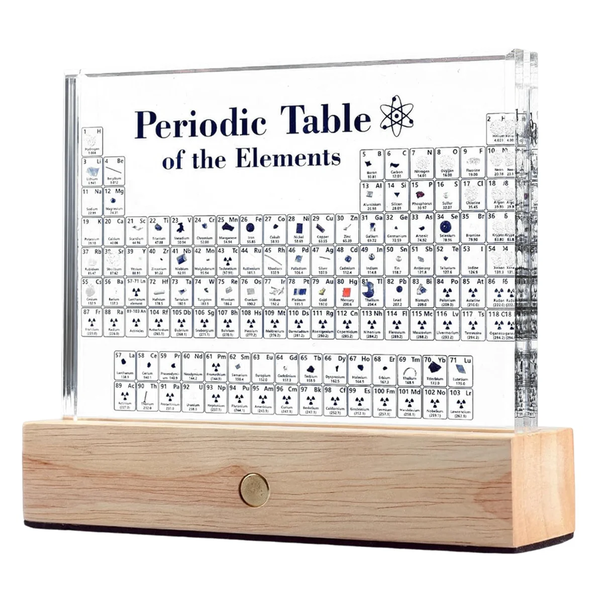 Periodic Table with Real Elements Inside, Table of Elements, Acrylic Periodic Table Display with 83 Real Samples