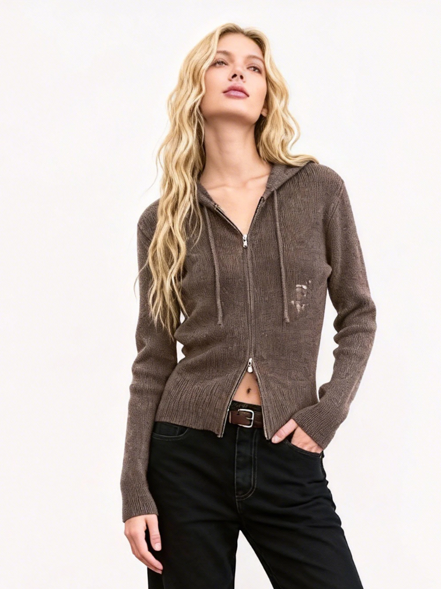 

Ladies Button Down Sweater Cozy Winter Warm Long Sleeve V-Neck Solid Color Knit Cardigan Casual Loose Fit Jacket