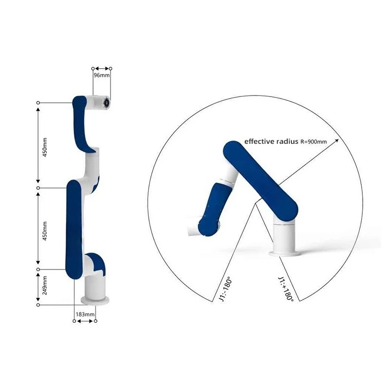 Precise positioning of miniature single-axis autonomous telescopic six-axis robotic arm