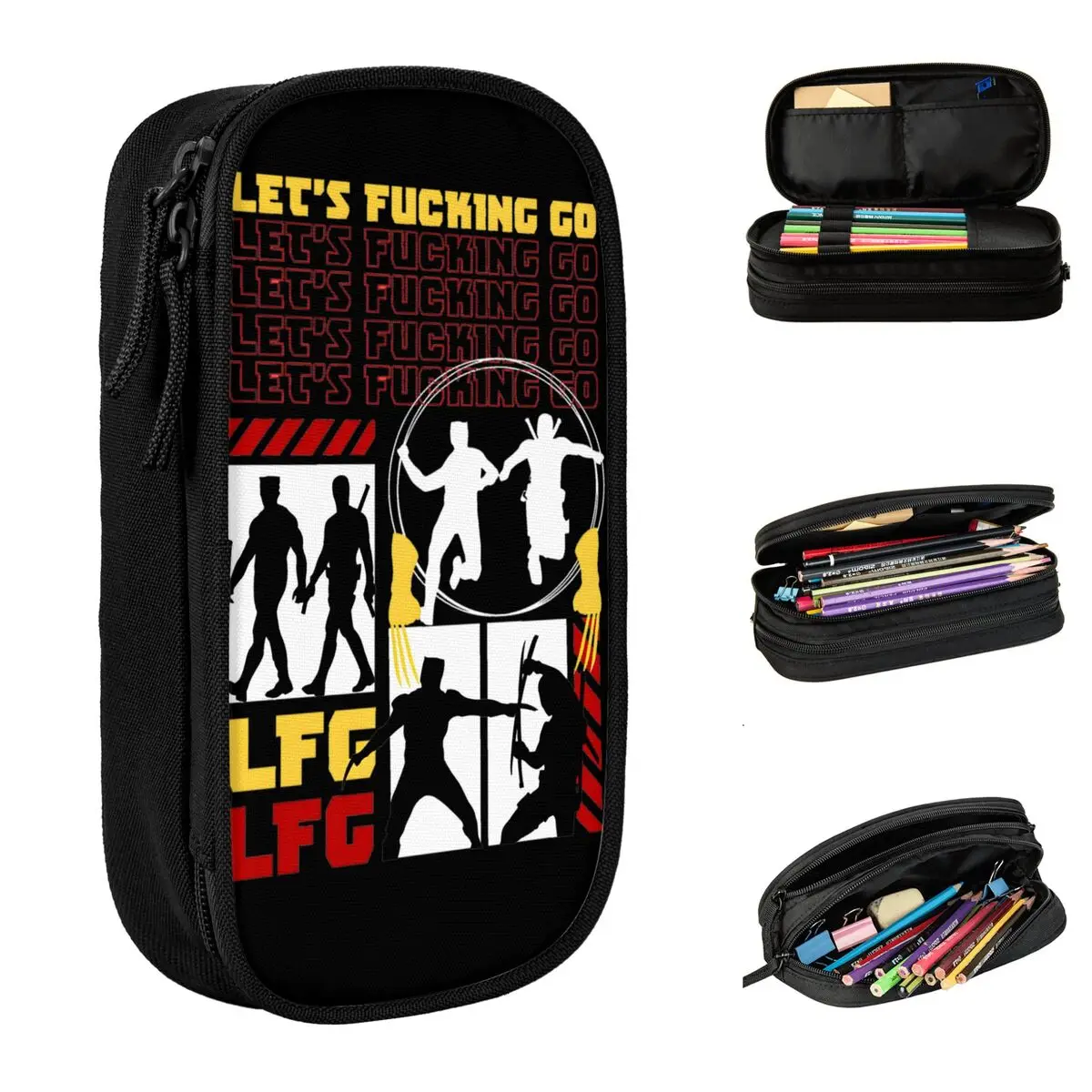 Streetwear Styled Art On The Heroes Woolverine Pencil Cases Pen Holder Bags Student Big Students School Gifts Pencilcases