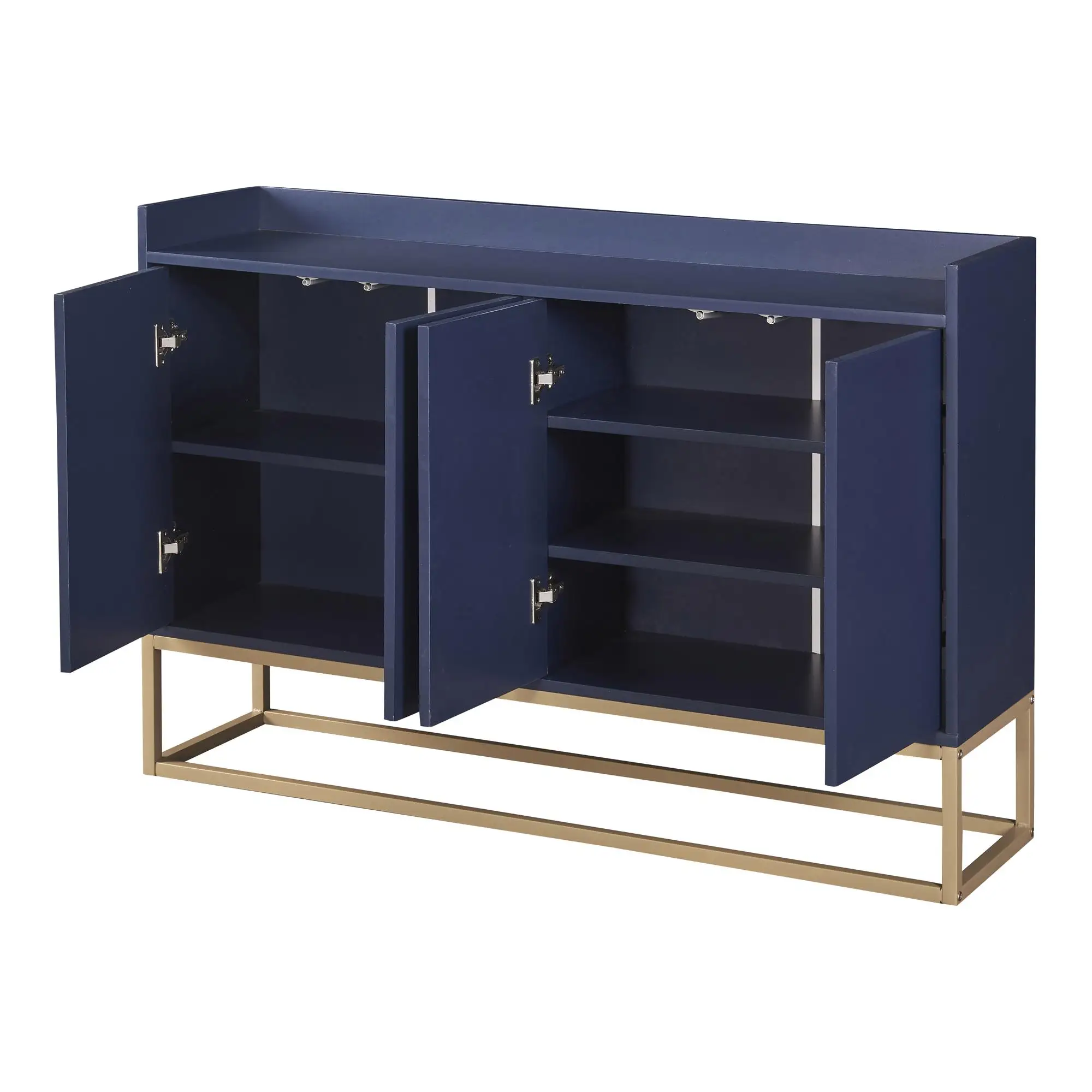 Navy Modern Sideboard Buffet Cabinet with Ample Storage for dining Room & Entryway