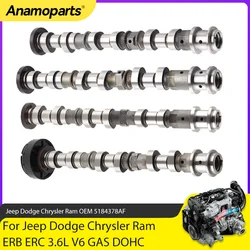 Engine Parts 4 PCS Camshaft Fit 3.6 L For 2011-2022 Jeep Journey Dodge Durango Chrysler 300 Ram ERB ERC 3.6L V6 GAS 5184378AF