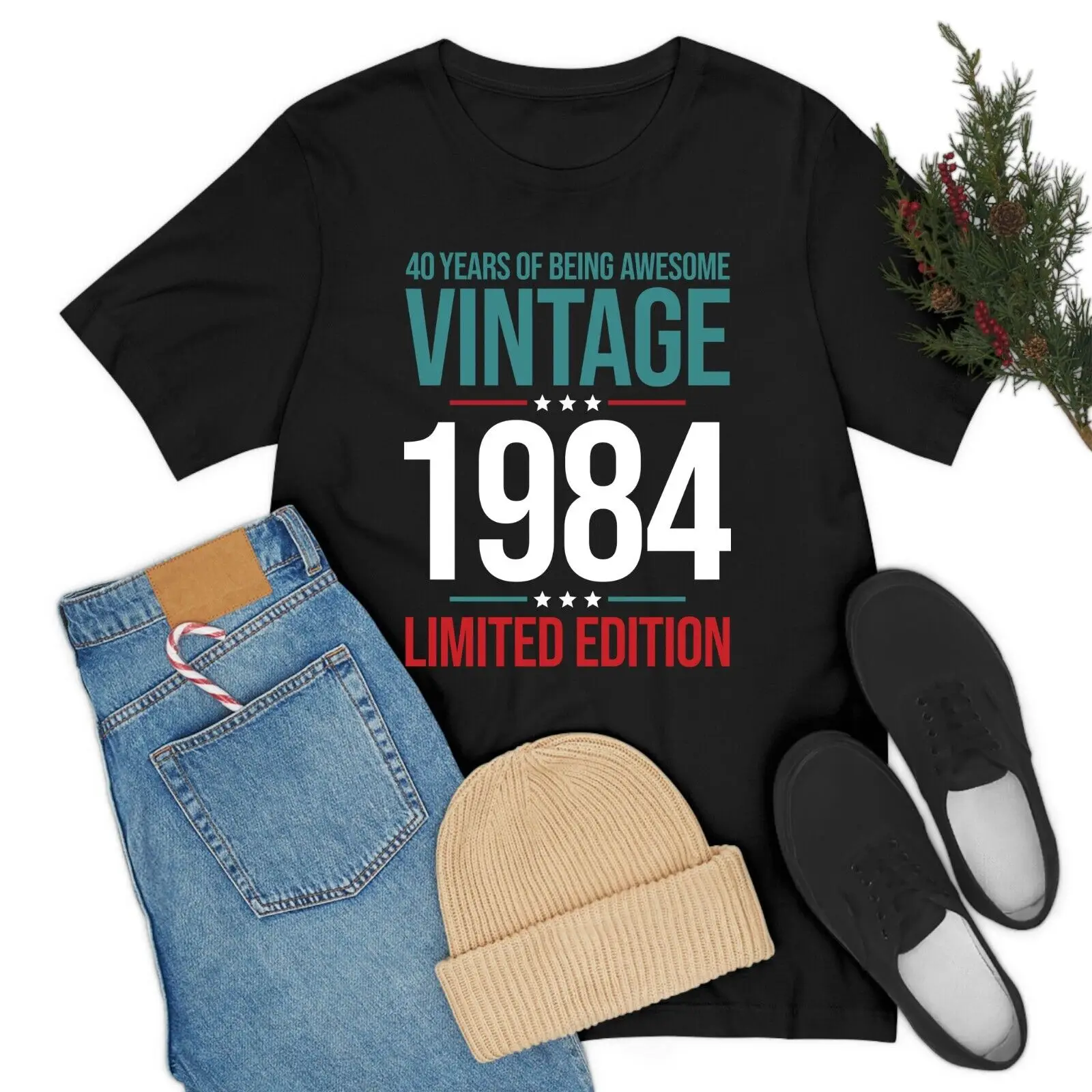 40 Year Old Gifts Vintage 1984 40 Years Awesome 40th Birthday T-Shirt