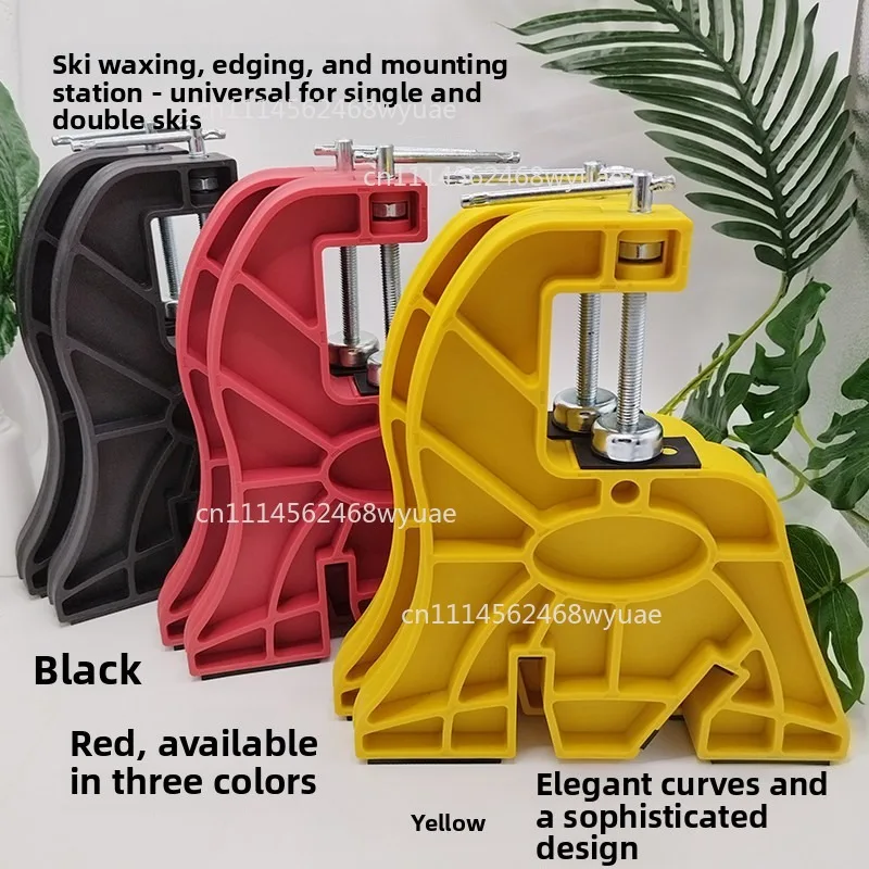 The ski single and double bench vise stand is stable and durable, a tool for maintaining snowboards