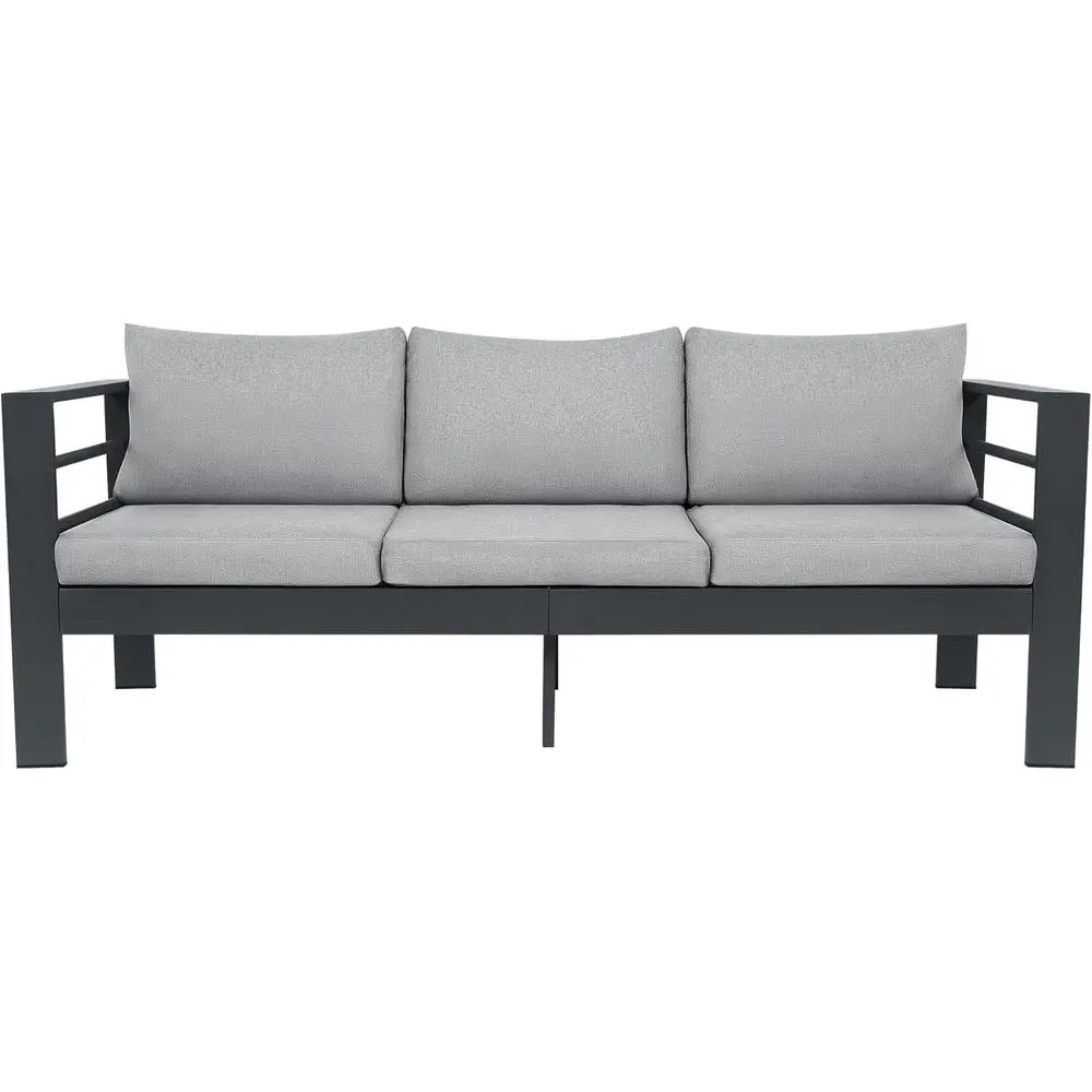 

Durable 3-Person Metal Patio Sofa Set with Cushions - Weather-Resistant Outdoor Sectional for Garden, Poolside, and Backyard