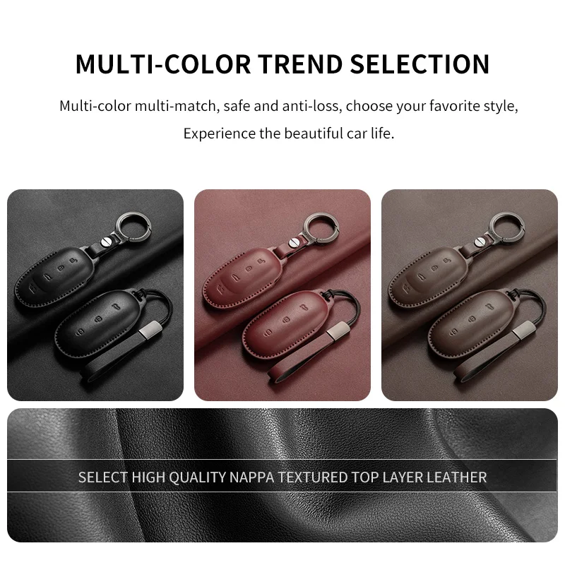 For Lixiang LEADING IDEAL L6 L7 L8 L9 Cortex Car Key Case Cover Protector Shell Fob Car Keychain Accessories