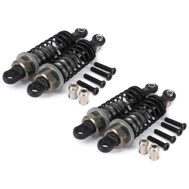 4Pcs Aluminum Shock Absorber Assembled Damper Replacement A949-55 for WLtoys 1/18 RC Car A959 A979 K929 A959-B A969-B A979B (