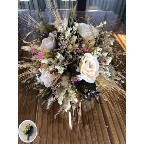 İlterland noivo boutonniere & bouquet de noiva flor