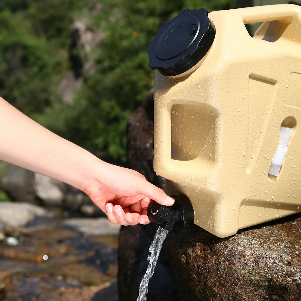 Récipient à eau de camping portable de grande capacité, sac à eau extérieur, poignées amovibles, conduite de pique-nique, précieuse, 12l, E27