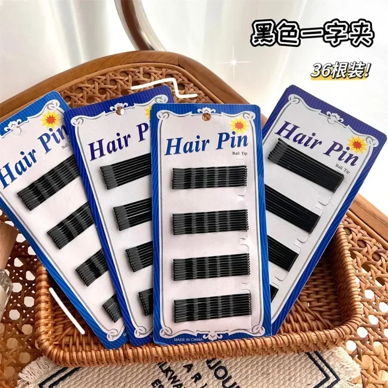 36pcs/set 6cm Large Hair Bobby Pins Women Black Hair Grips for Thick Hair Long Hairpins for Hairdressing Makeup Styling Hairpin