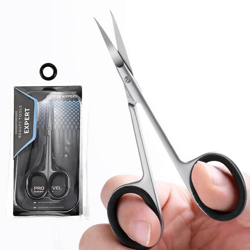 Stainless Steel Curved Tip Cuticle Scissors Dead Skin Remover Nail Art Cuticule Cutter Profession Manicure Tools Eyebrow Tools