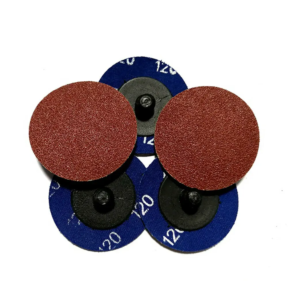 2 Inch 36/40/60/80/100/120/180/240 Grit Type R Quick Change schuurschijven Roll Lock Schuurpapier Schurende Disc Slijpen En Polijsten