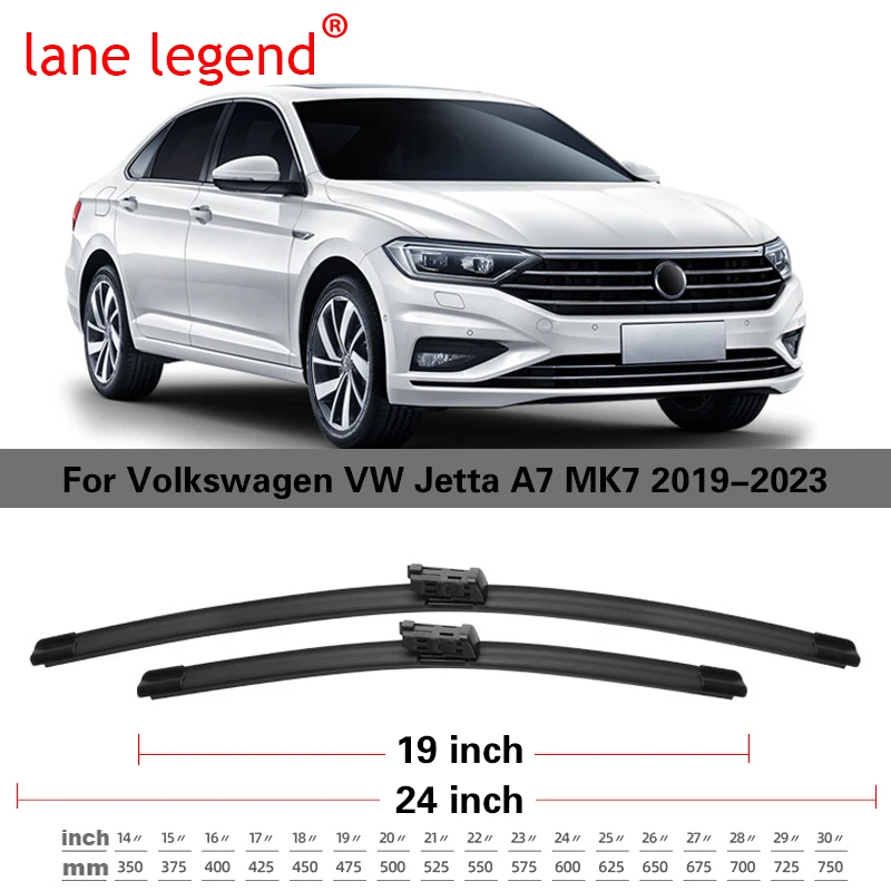 Lâmina de limpador de carro para Volkswagen VW Jetta A7 MK7 2019-2023 Janela Frontal Pára-brisas Limpadores Acessórios Do Carro Mercadorias