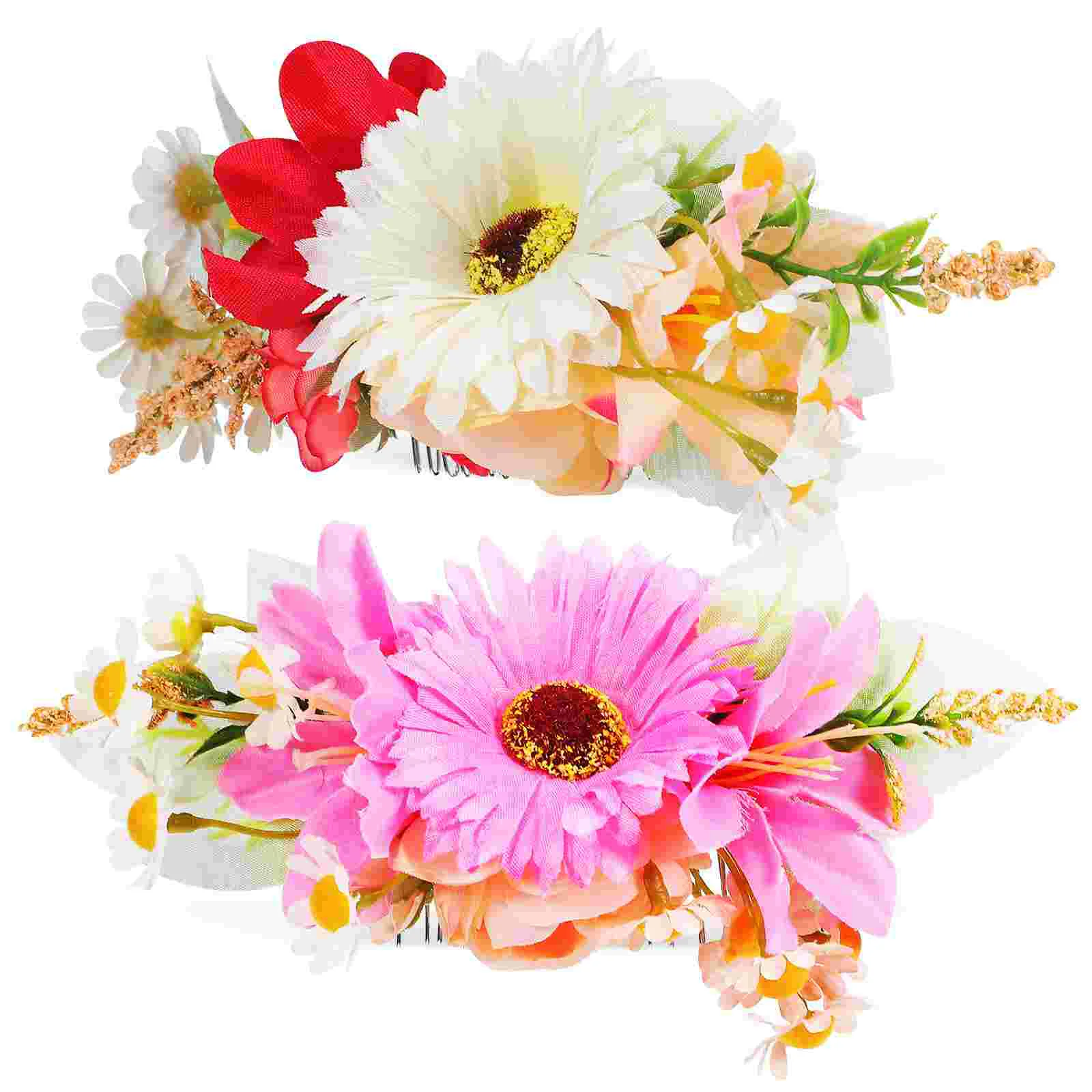 

Handmade Rose Hairpin Claw Clips Flowers Wedding Accessories Combs Seaside Resort