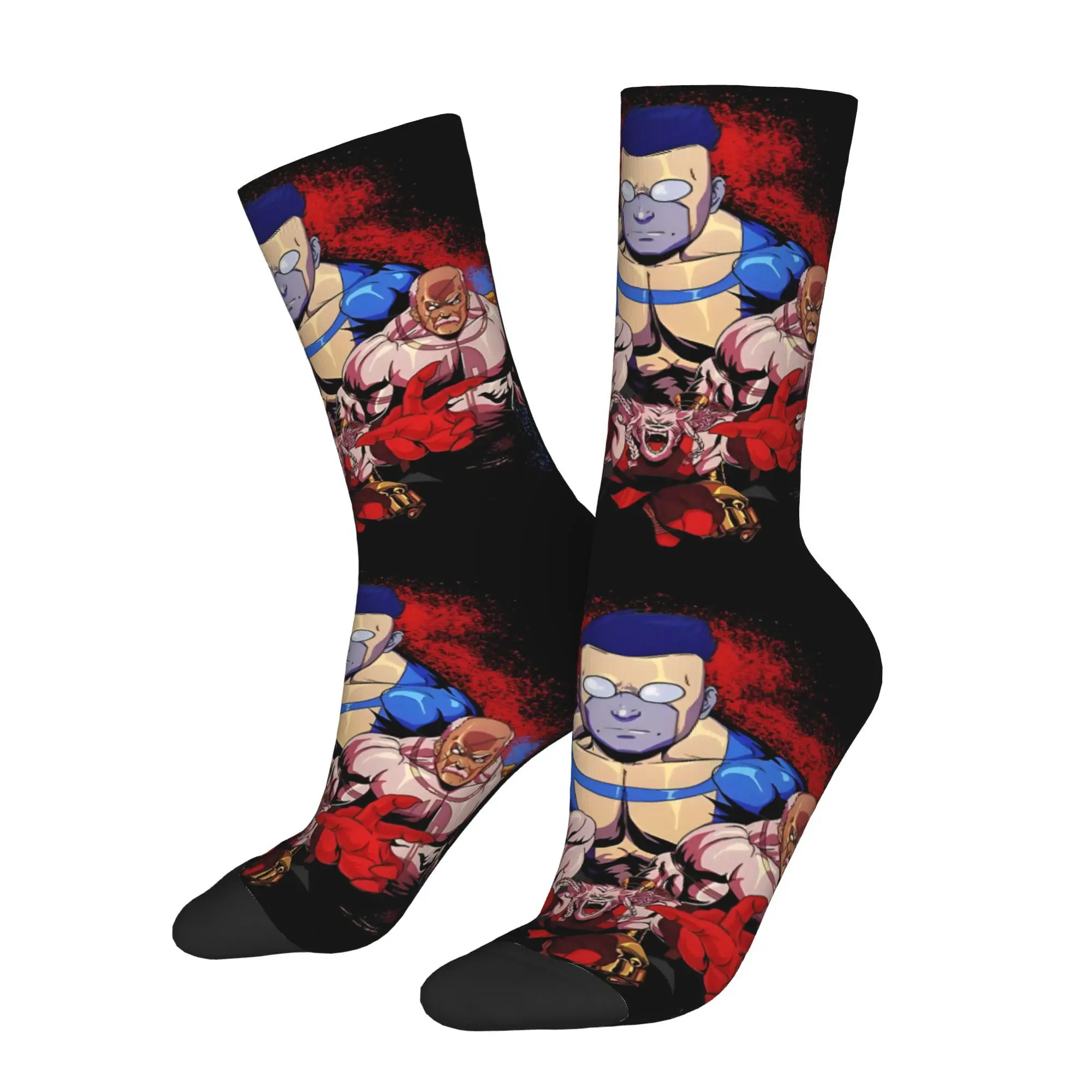 

Funny Happy Men's Socks Animated Pattern Retro Harajuku Hip Hop Casual Crew Sock Gift Pattern Printed