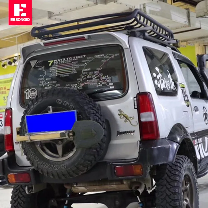 Dla SUZUKI JIMNY z lekkim spojlerem 2007-2017 SUZUKI JIMNY wysokiej jakości materiał ABS tylny spojler samochodu czarny błyszczący tylny Spoiler