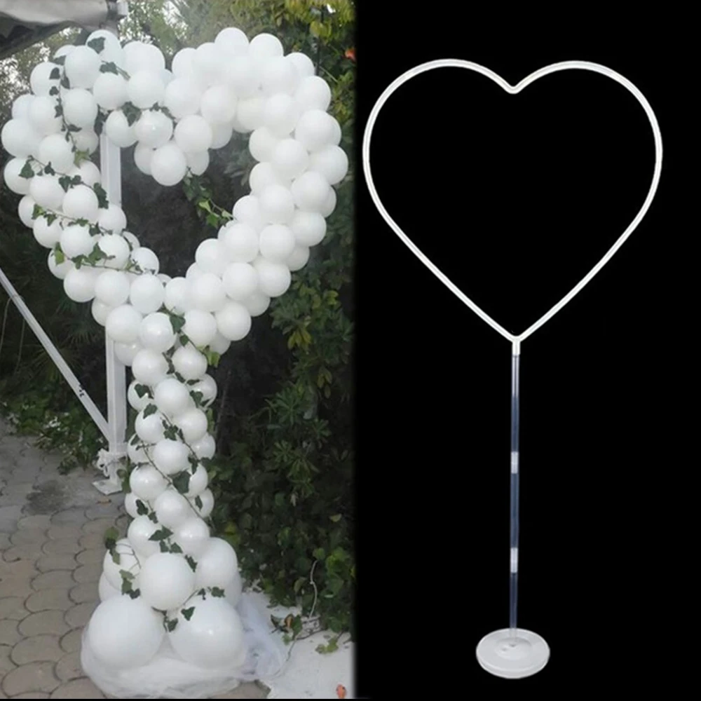 Heart Shaped Balloon Column Base Stand Reusable Wedding Garland Arch Holder for Birthday Party Baby Shower Home Decoration