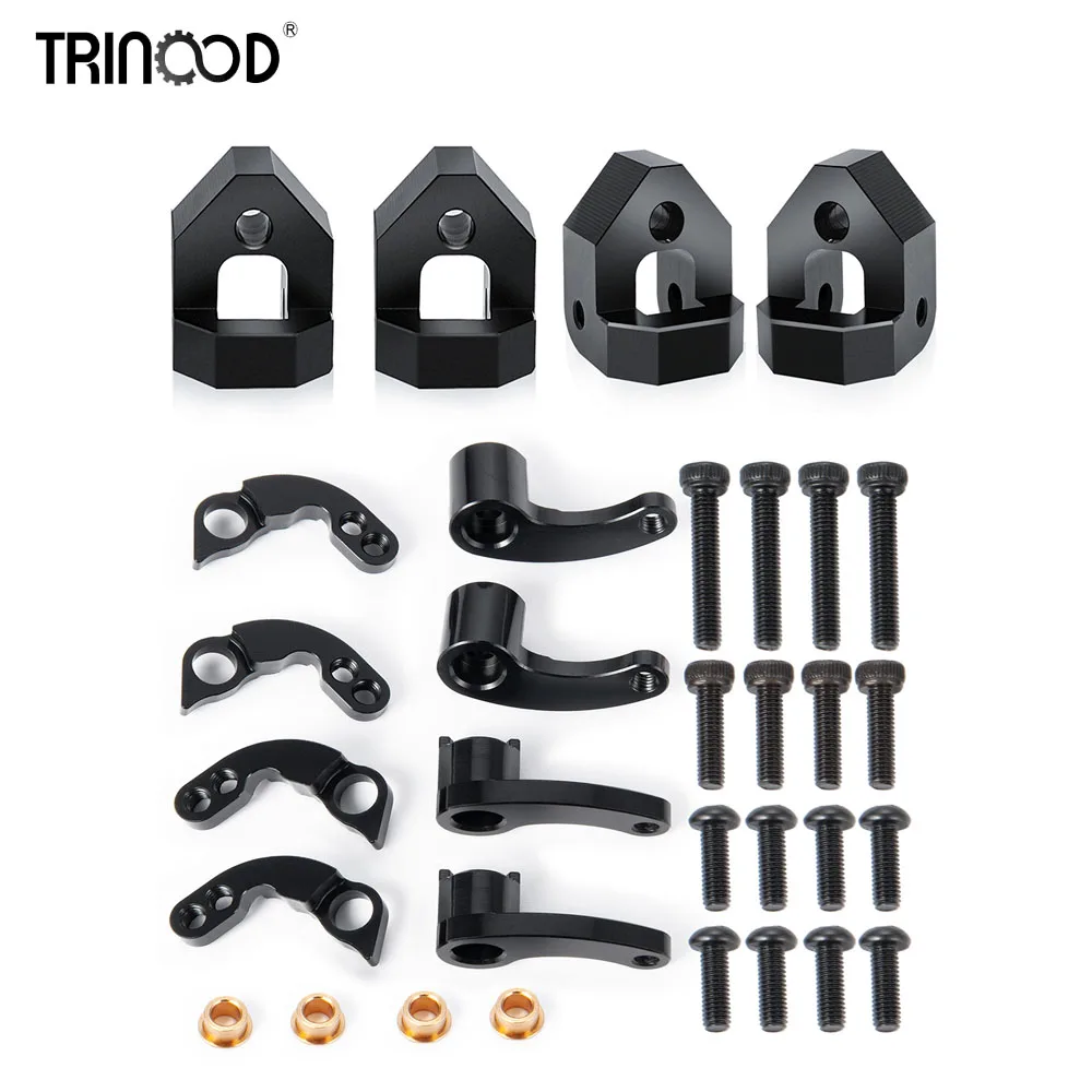 

TRINOOD Aluminum Alloy Shock Flex Blades Shock Absorber Mount +1/4" Lift Kit for 1/18 RC Crawler TRX4M Bronco Defender Upgrade