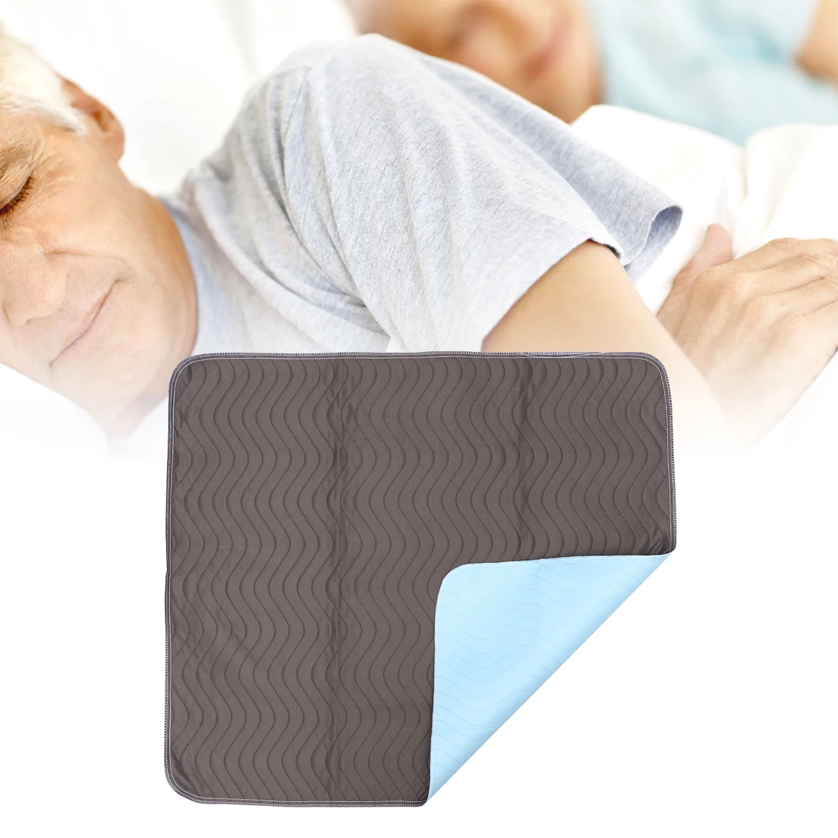 

Super Absorbent Waterproof Incontinence Bed Pads Mattress for Adults Seniors 80x90cm Coffee Reusable Washable