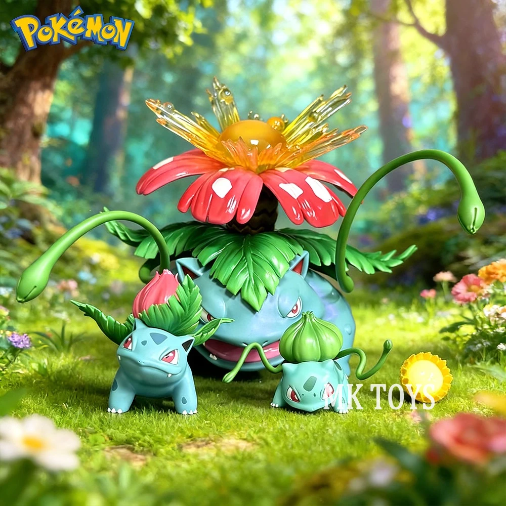 Figurines d'action Pokémon Bulbasaur en PVC de 3,5 à 13 cm, combinaison évolutive, figurines de collection, jouets, cadeaux
