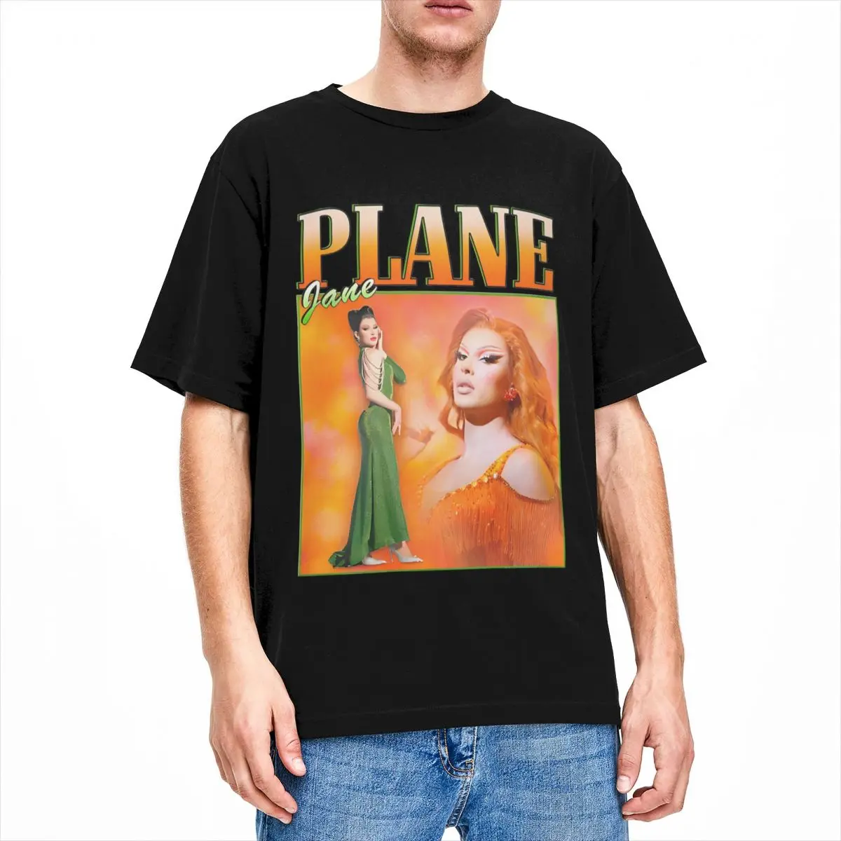 Men Women's Vintage Plane Jane Bootleg T Shirts Cotton Clothing Funny Short Sleeve Crew Neck Tee Shirt Graphic Printing T-Shirts