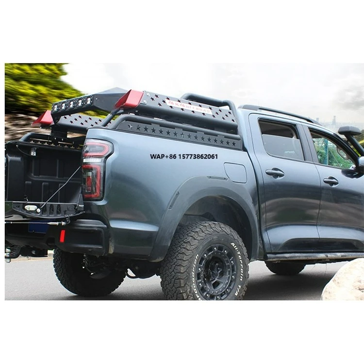 Customized Luggage Frame Roof Mount Adjustable Truck Rack Roll Bar for Hilux 2006