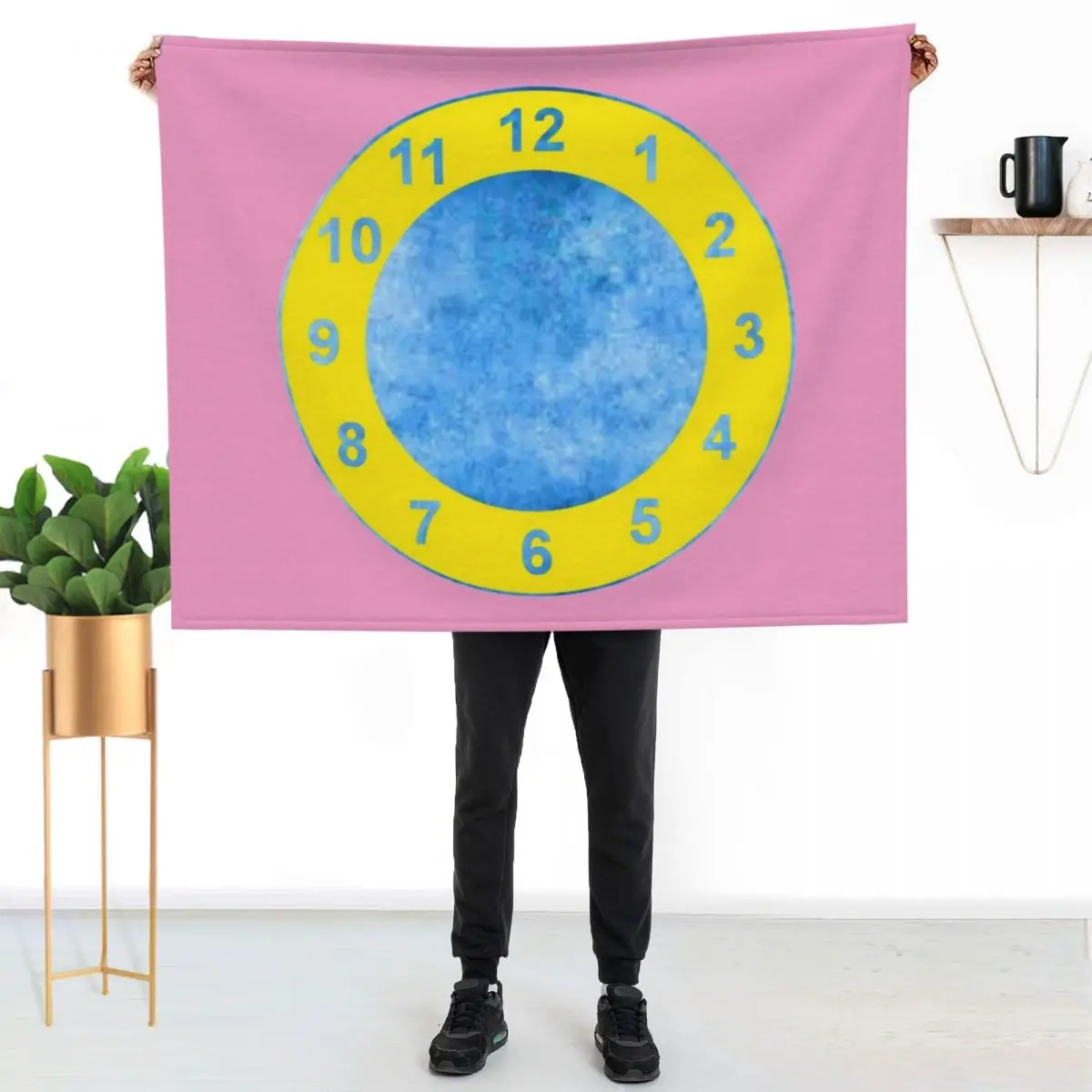 Clock Rug (The Big Comfy Couch) Throw Blanket Cute Softest For Baby funny gift Decoratives Designers Blankets