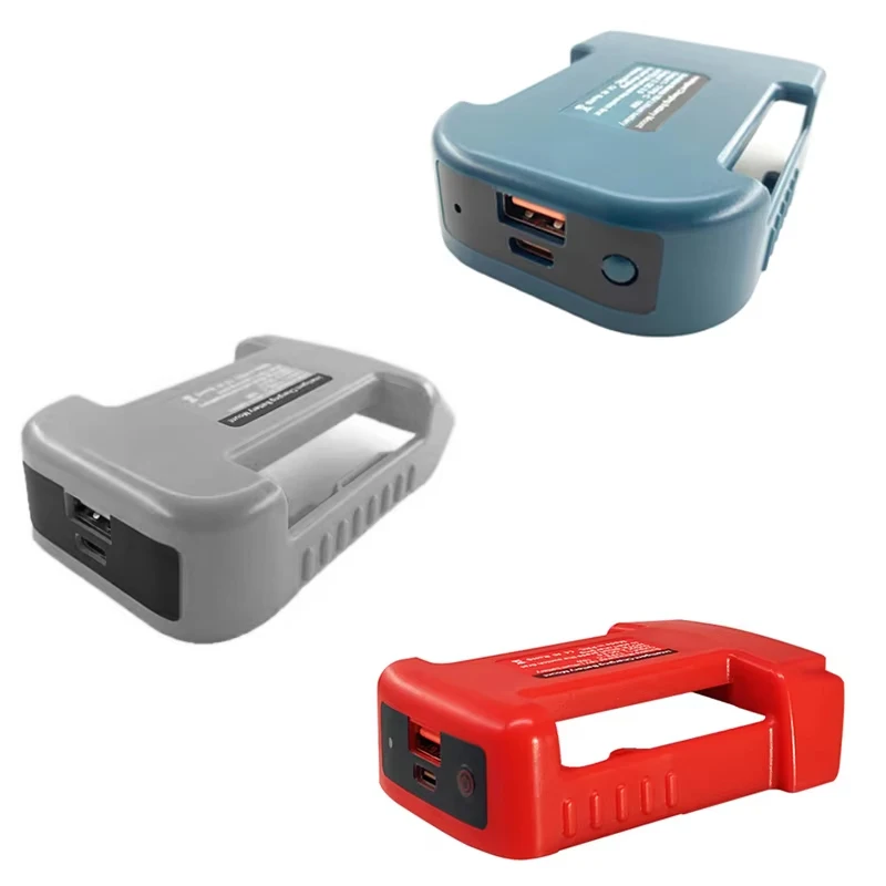 

Upgraded USB Charger Adapter For Makita For Dewalt For Milwaukee 18V Li-ion with/without USB Type-C Battery Holder Fast Charging