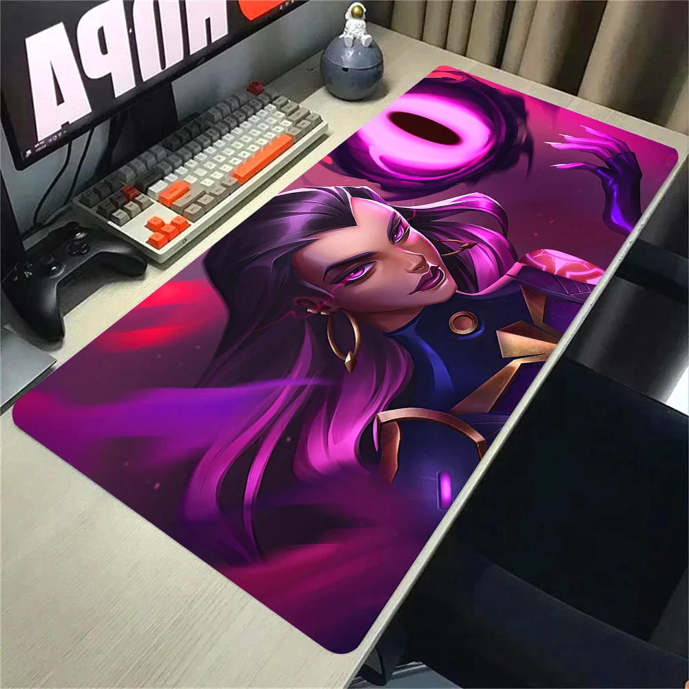 لوحة ماوس للألعاب Killjoy Valorant ، لوحة ماوس مخصصة للكمبيوتر ، مطاط طبيعي ، مانع للانزلاق ، حصيرة طاولة كمبيوتر ناعمة ، 30x80 ، 40x90 #4